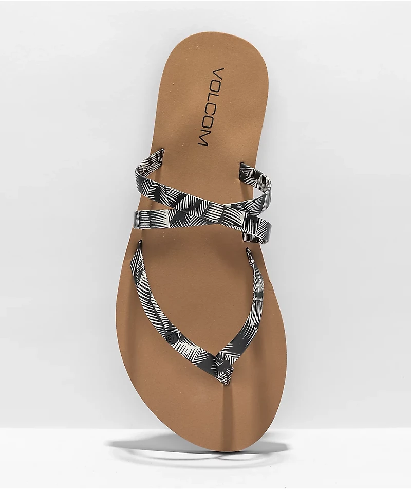 Volcom Easy Breezy II Black & White Sandals