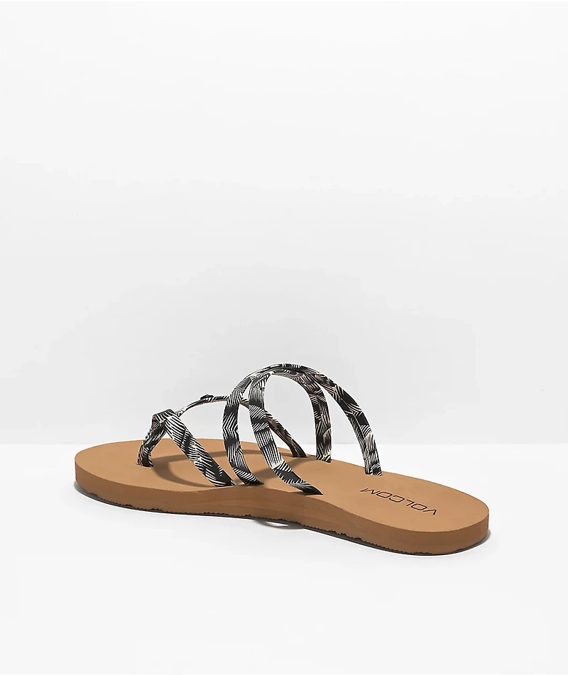 Volcom Easy Breezy II Black & White Sandals
