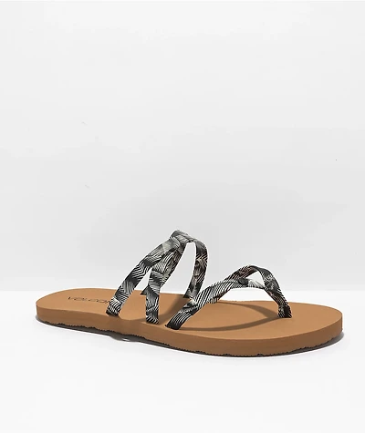 Volcom Easy Breezy II Black & White Sandals