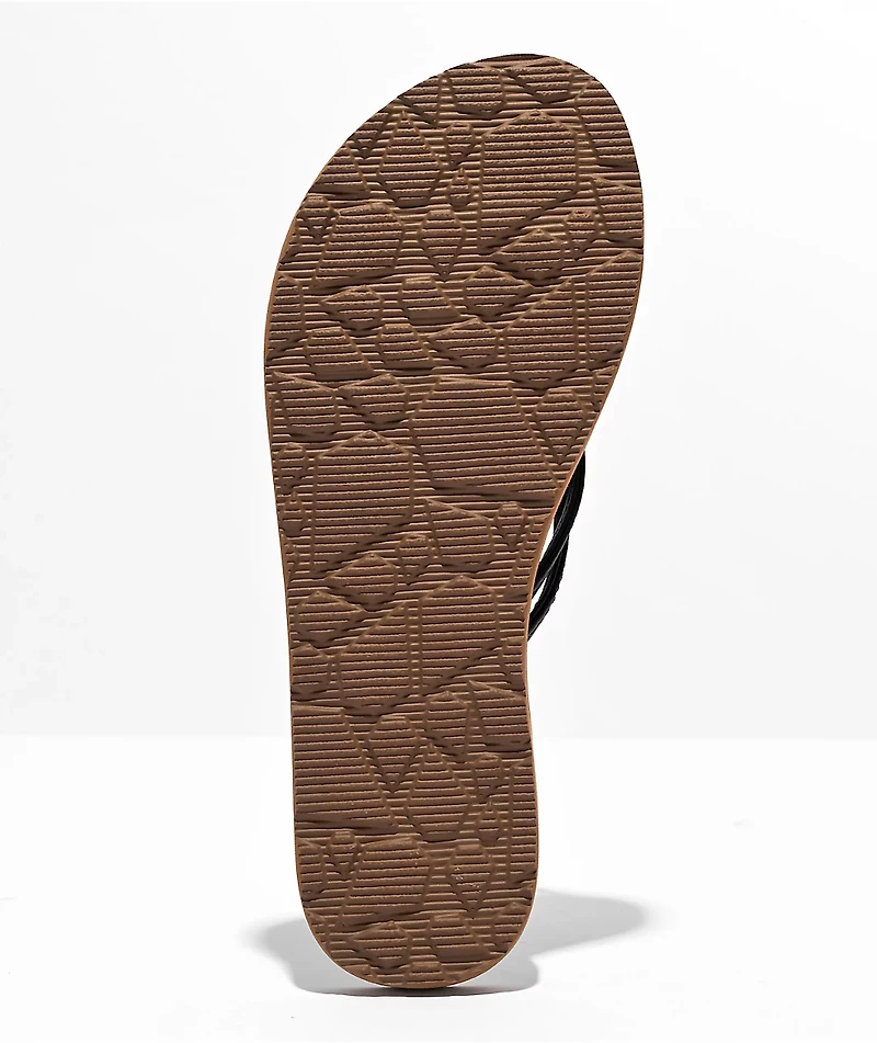 Volcom Forever & Ever Black Tan Sandals