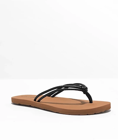 Volcom Forever & Ever Black Tan Sandals
