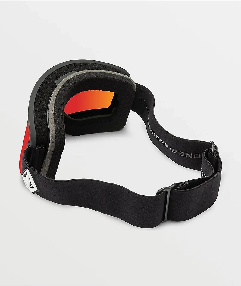 Volcom Garden Matte Black & Red Chrome Snowboard Goggles