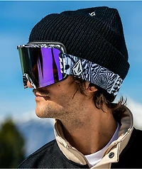 Volcom Garden OP Art & Purple Chrome Snowboard Goggles