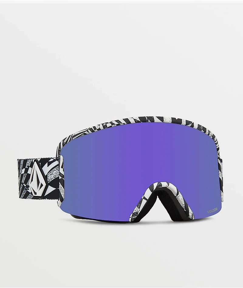 Volcom Garden OP Art & Purple Chrome Snowboard Goggles
