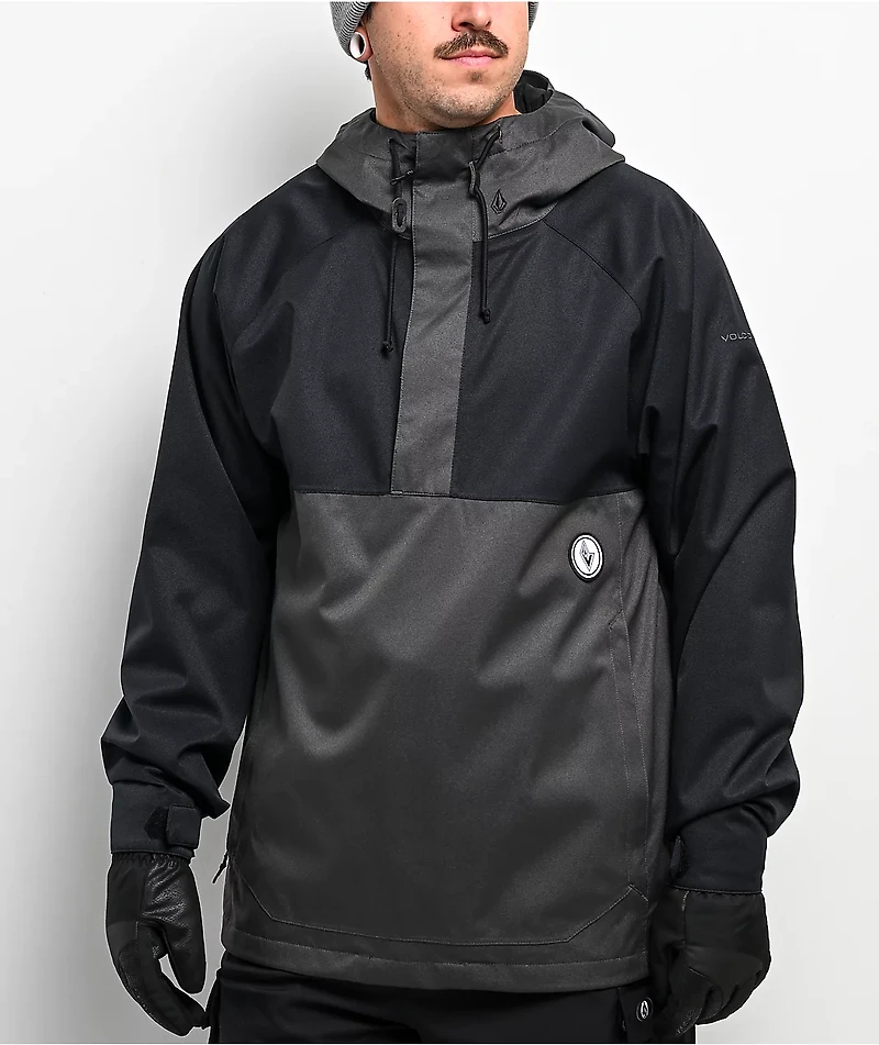 Volcom Hosesegor Black & Grey 20K Anorak Snowboard Jacket