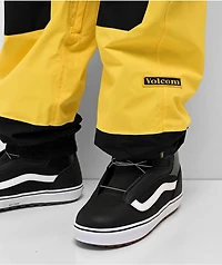 Volcom Longo Gore-Tex Black & Yellow 15K Snowboard Pants