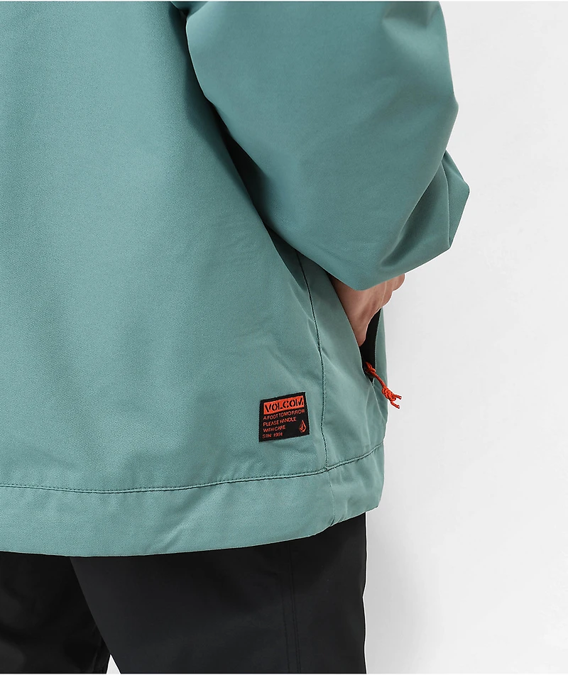 Volcom Longo Green & White 10K Anorak Snowboard Jacket