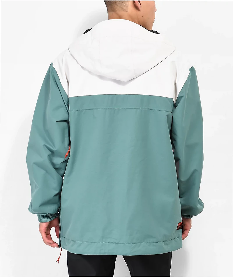 Volcom Longo Green & White 10K Anorak Snowboard Jacket