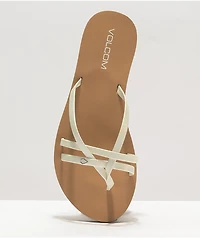 Volcom Look Out Beach Glow White Sandals