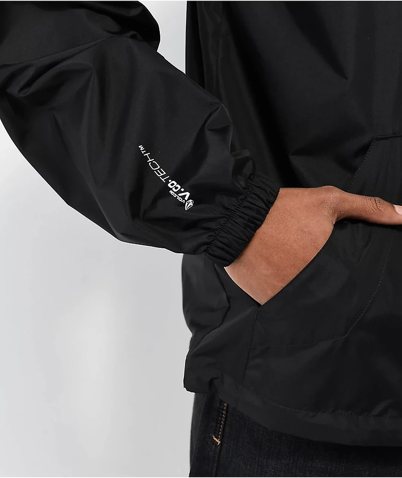 Volcom Phase 91 Black Windbreaker Jacket