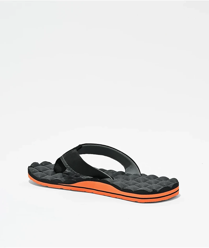 Volcom Recliner Black & Flash Orange Sandals