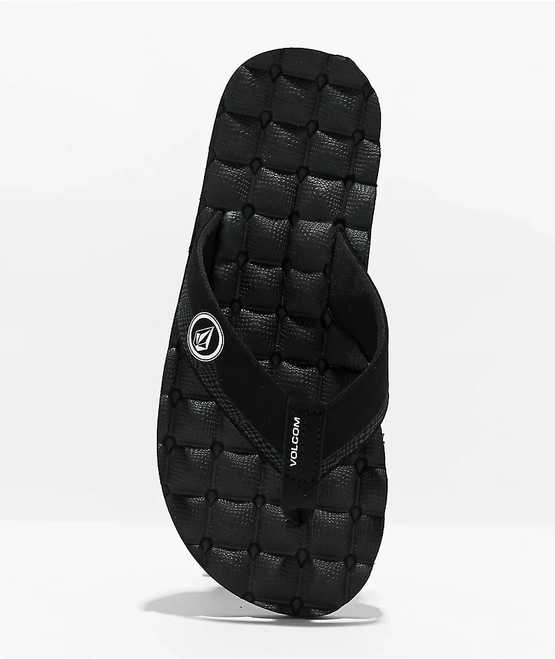 Volcom Recliner Black & White Sandals