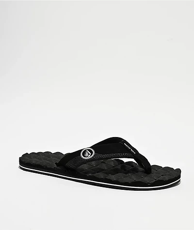 Volcom Recliner Black Sandals