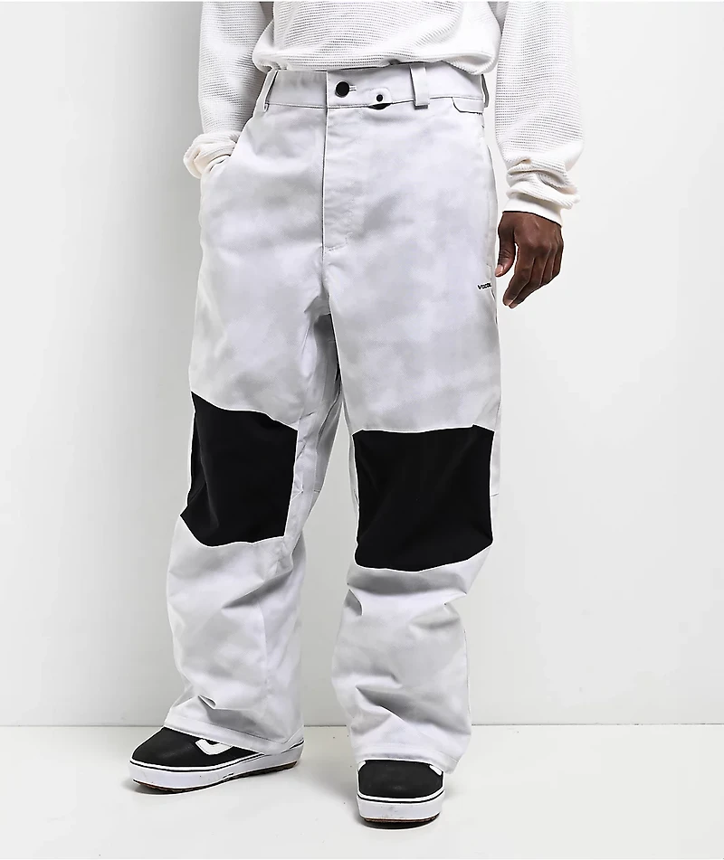 Volcom Snow Billow White Camo 10k Snowboard Pants