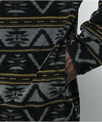 Volcom Switch Case Black, Grey & Brown Fleece Jacket