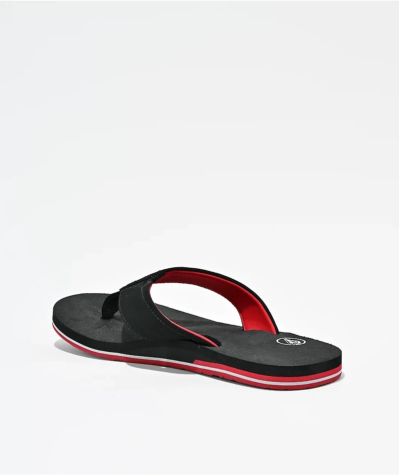 Volcom Victor Black & Red Sandals