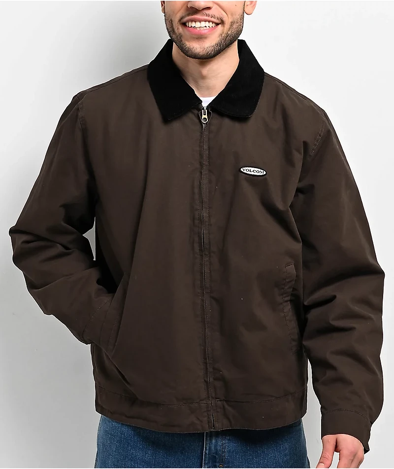 Volcom Voider Lined Brown Work Jacket