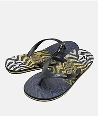 Volcom Volcomotion Black & Yellow Sandals