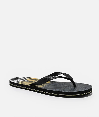 Volcom Volcomotion Black & Yellow Sandals