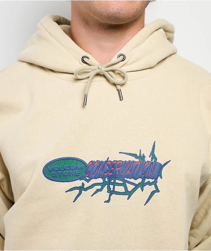 Volcom Vsc Tripper Beige Hoodie