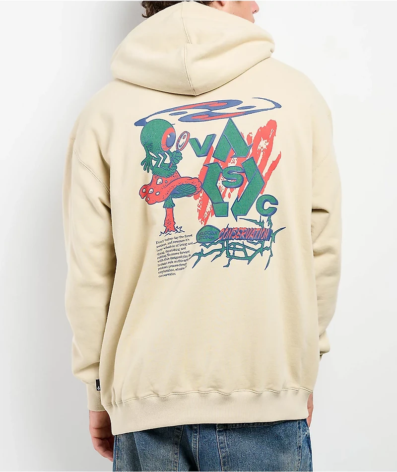 Volcom Vsc Tripper Beige Hoodie