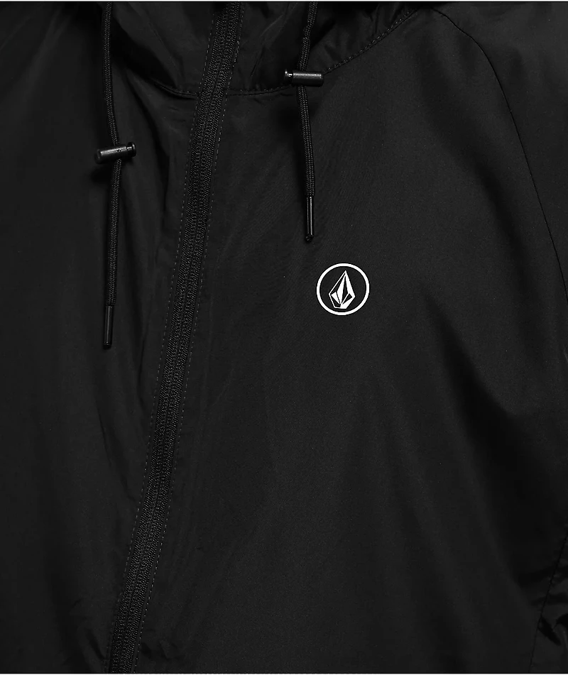 Volcom Wavern Black Windbreaker Jacket