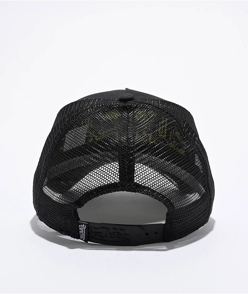 Von Dutch Black & Yellow Trucker Hat