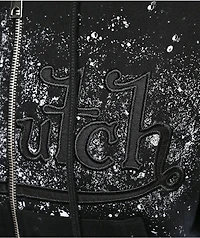 Von Dutch Black Wash Crop Zip Hoodie