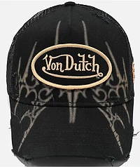 Von Dutch Bleached Black Trucker Hat