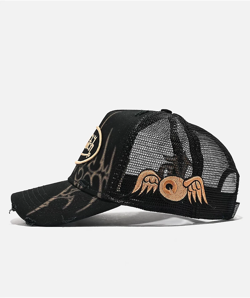 Von Dutch Bleached Black Trucker Hat