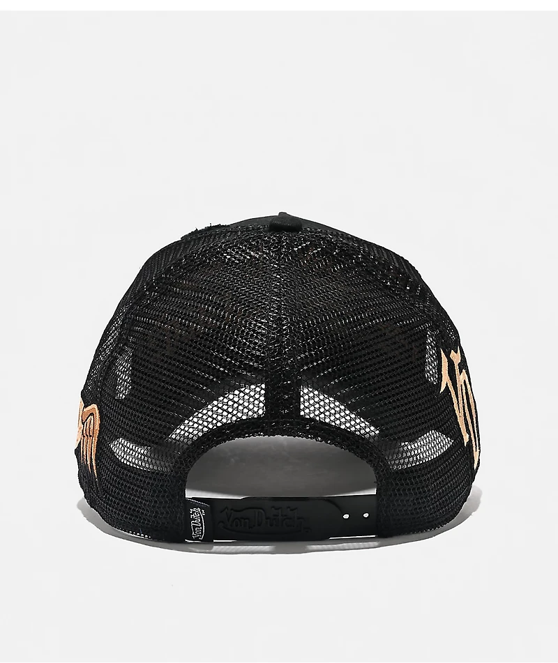 Von Dutch Bleached Black Trucker Hat