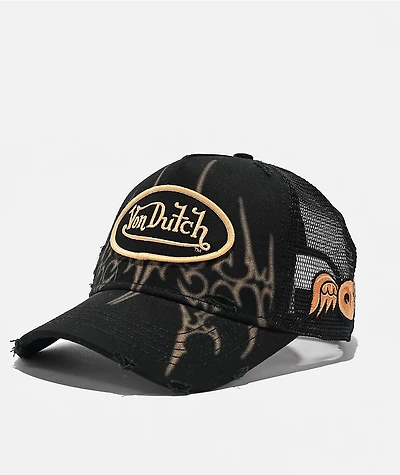 Von Dutch Bleached Black Trucker Hat