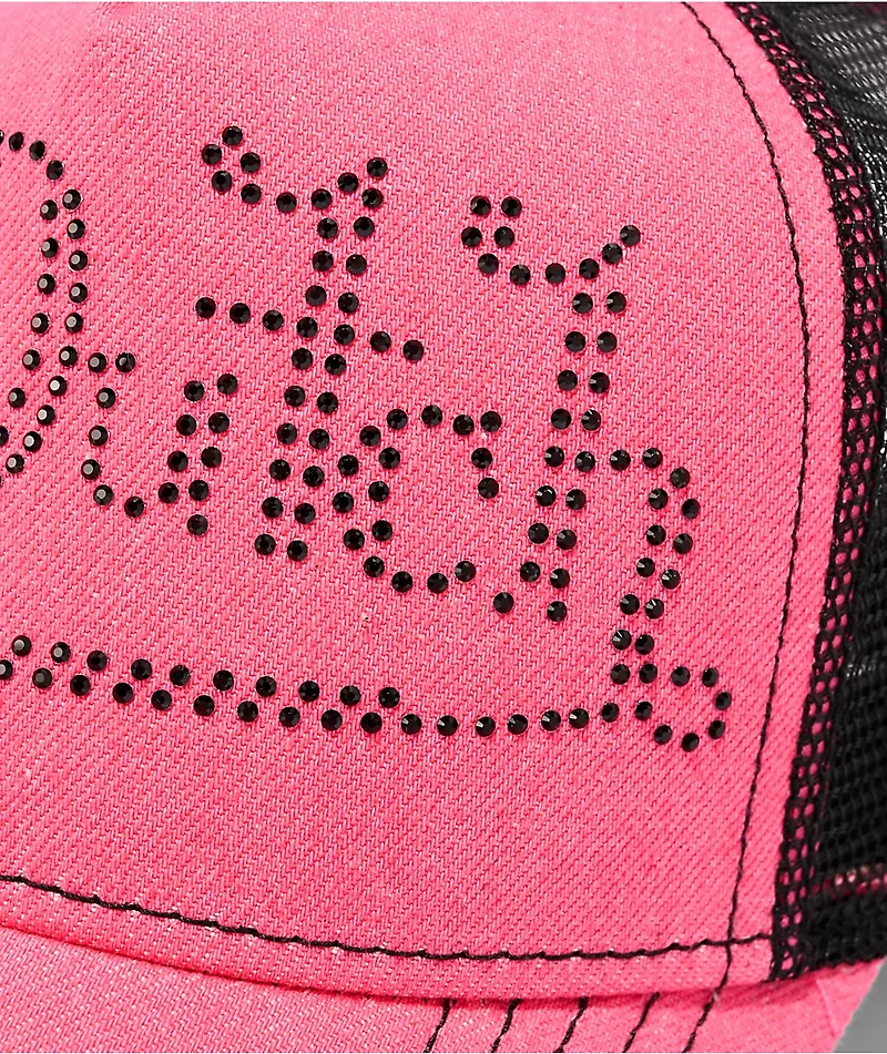 Von Dutch Bling Pink & Black Trucker Hat