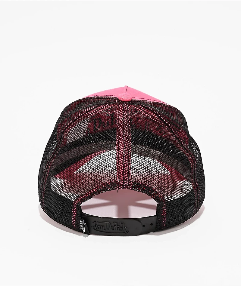 Von Dutch Bling Pink & Black Trucker Hat