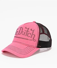 Von Dutch Bling Pink & Black Trucker Hat