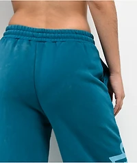 Von Dutch Blue Wash Wide Leg Sweatpants