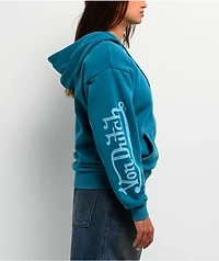 Von Dutch Blue Wash Zip Hoodie