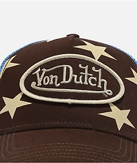 Von Dutch Brown & Blue Americana Trucker Hat