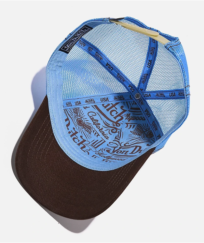 Von Dutch Brown & Blue Americana Trucker Hat