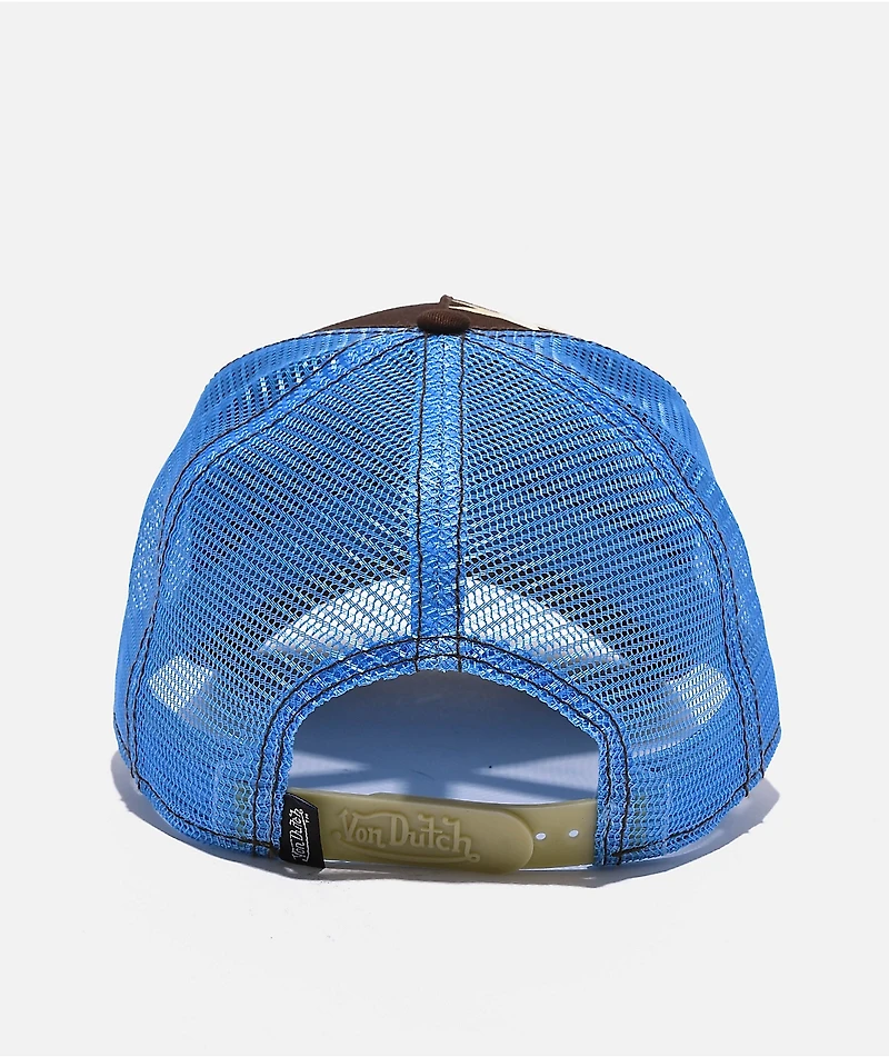Von Dutch Brown & Blue Americana Trucker Hat