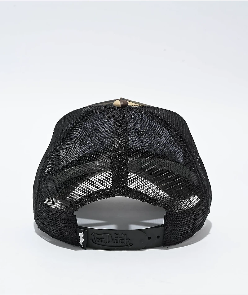 Von Dutch Brown Camo Trucker Hat