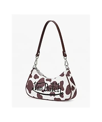 Von Dutch Brown Cow Print Shoulder Bag