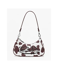 Von Dutch Brown Cow Print Shoulder Bag
