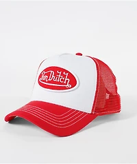 Von Dutch Canada Flag White & Red Trucker Hat