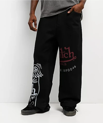 Von Dutch Cannonball Black Baggy Jeans