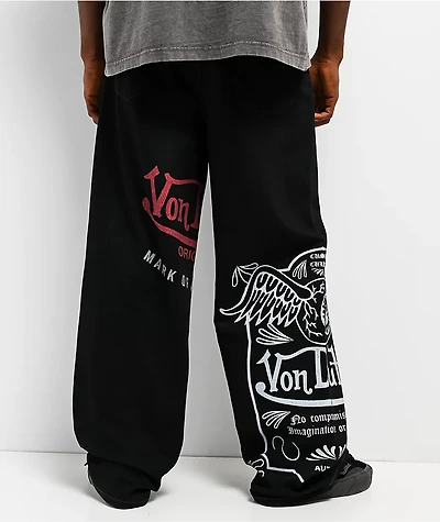 Von Dutch Cannonball Black Baggy Jeans