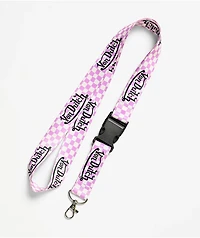 Von Dutch Checker Pink Lanyard
