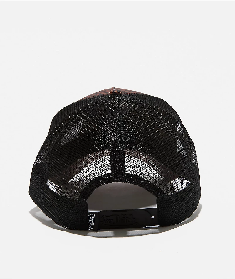Von Dutch Cheetah Satin Trucker Hat