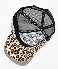 Von Dutch Cheetah Velvet Trucker Hat