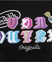 Von Dutch Chenille Black Crop T-Shirt